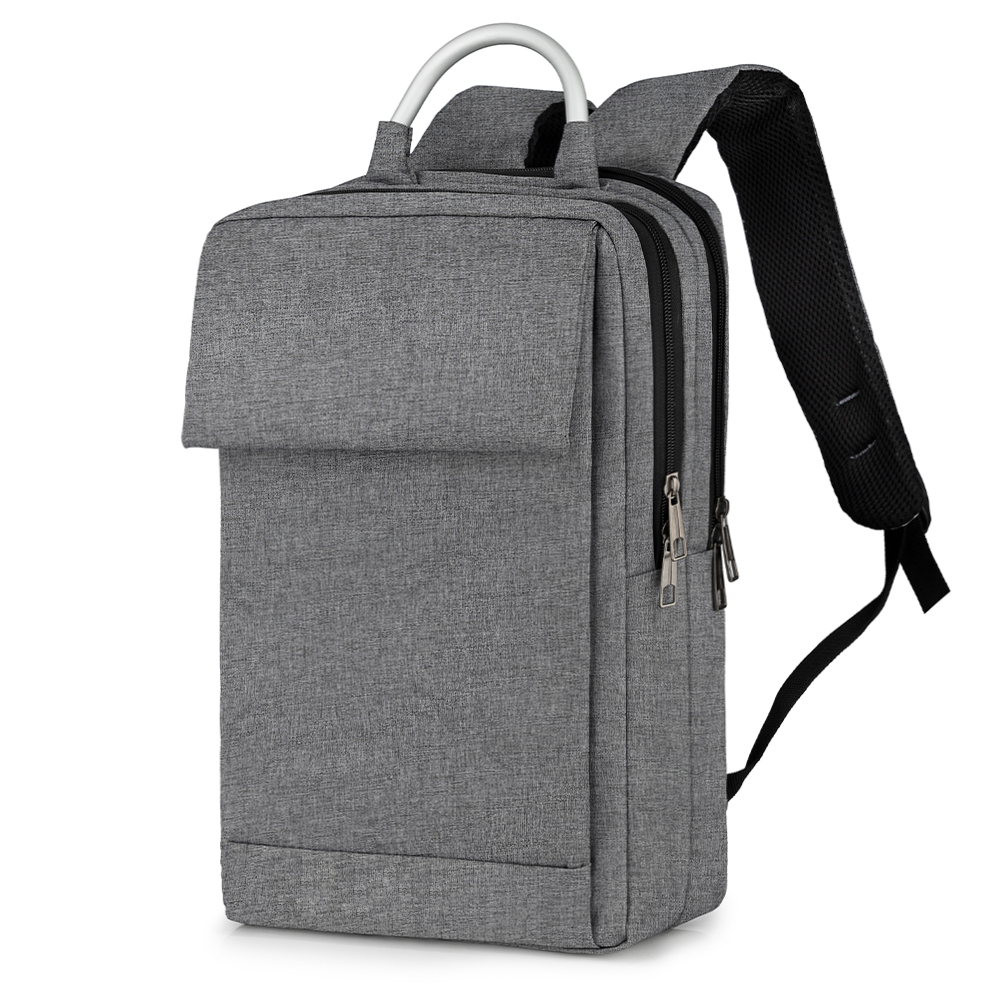 Metal Saplı Lüks Sırt Çantası Gri  AC12